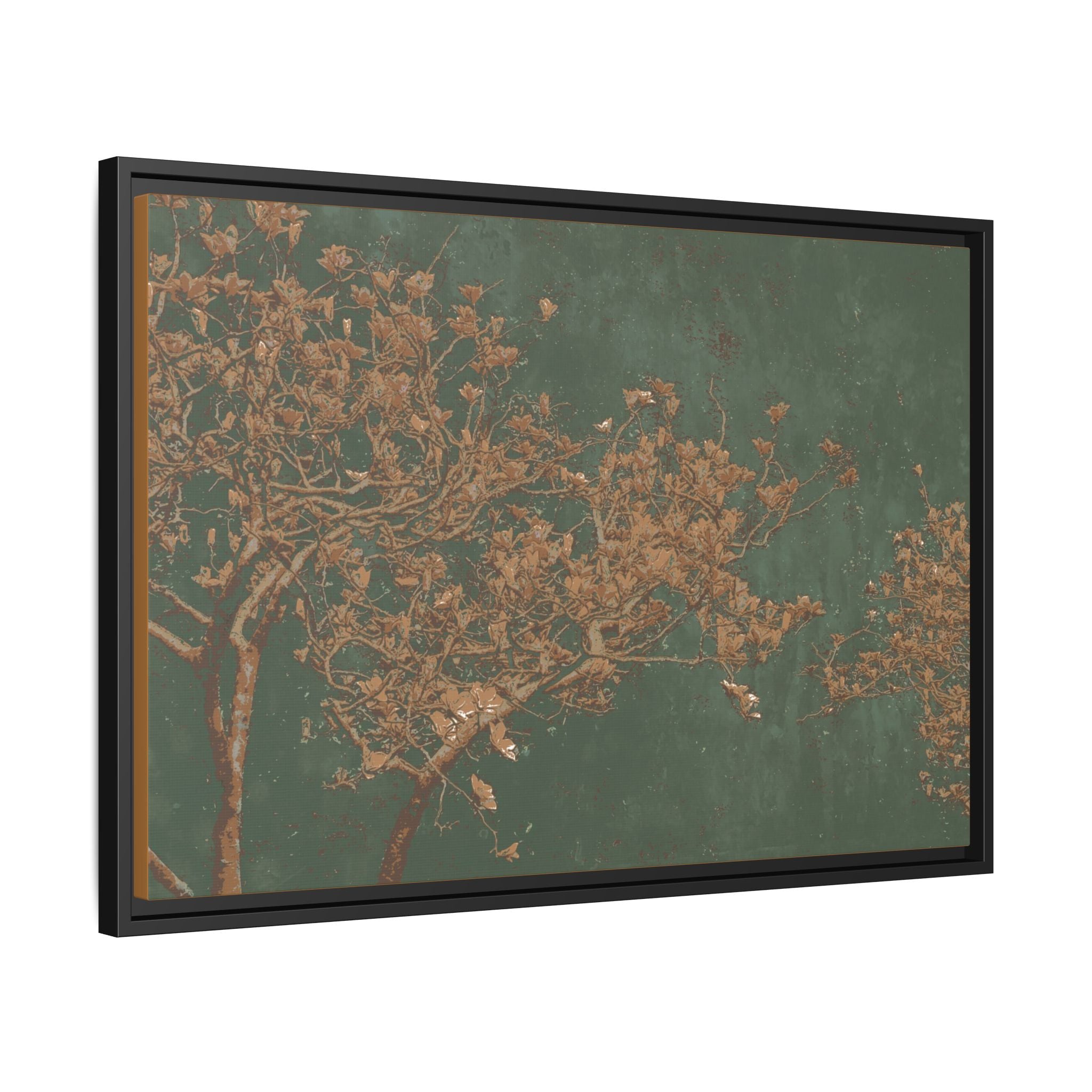 Golden Magnolia Canvas (Framed)