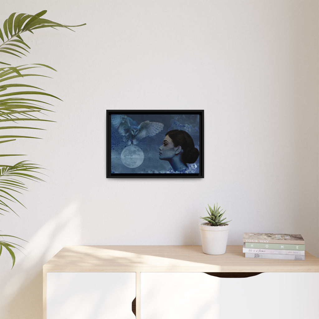 Moon Owl Matte Canvas (Framed)