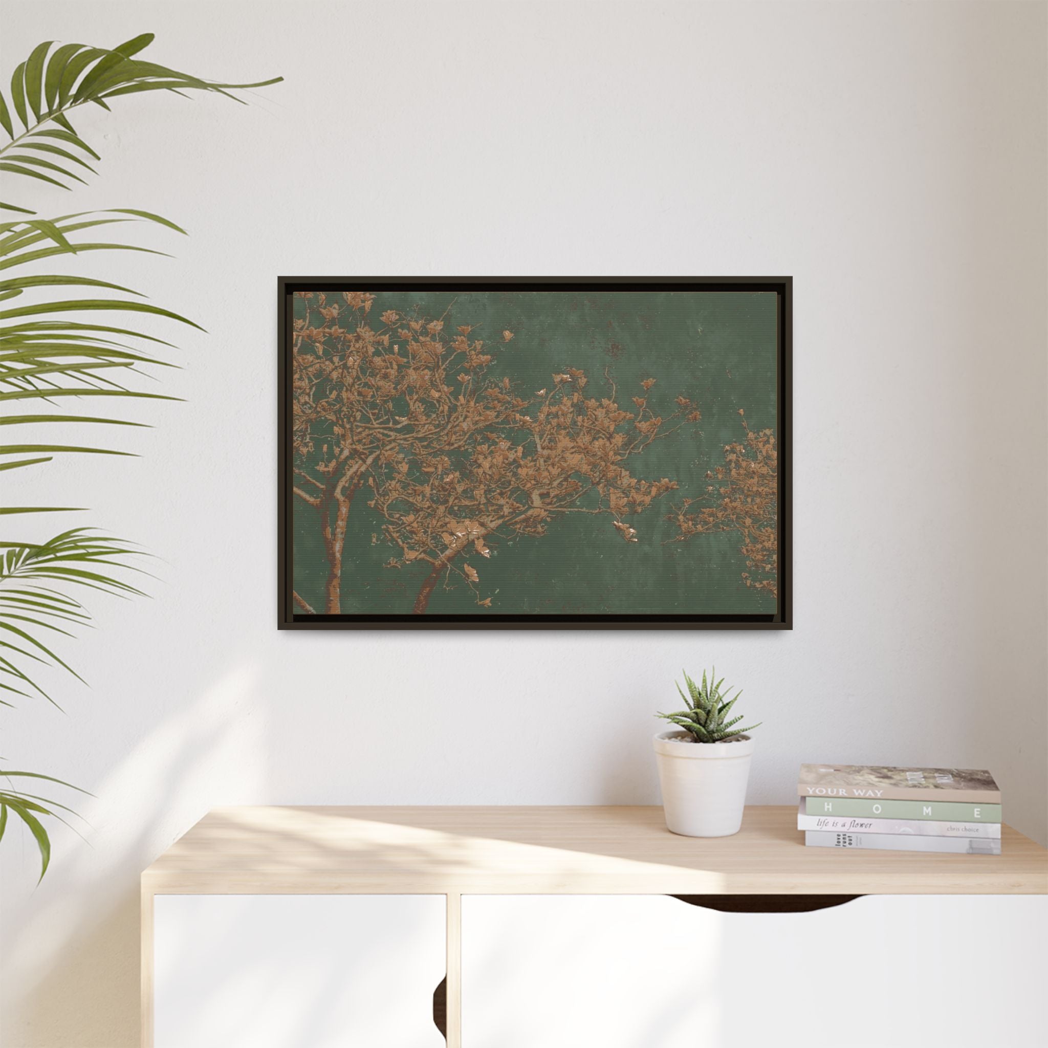 Golden Magnolia Canvas (Framed)