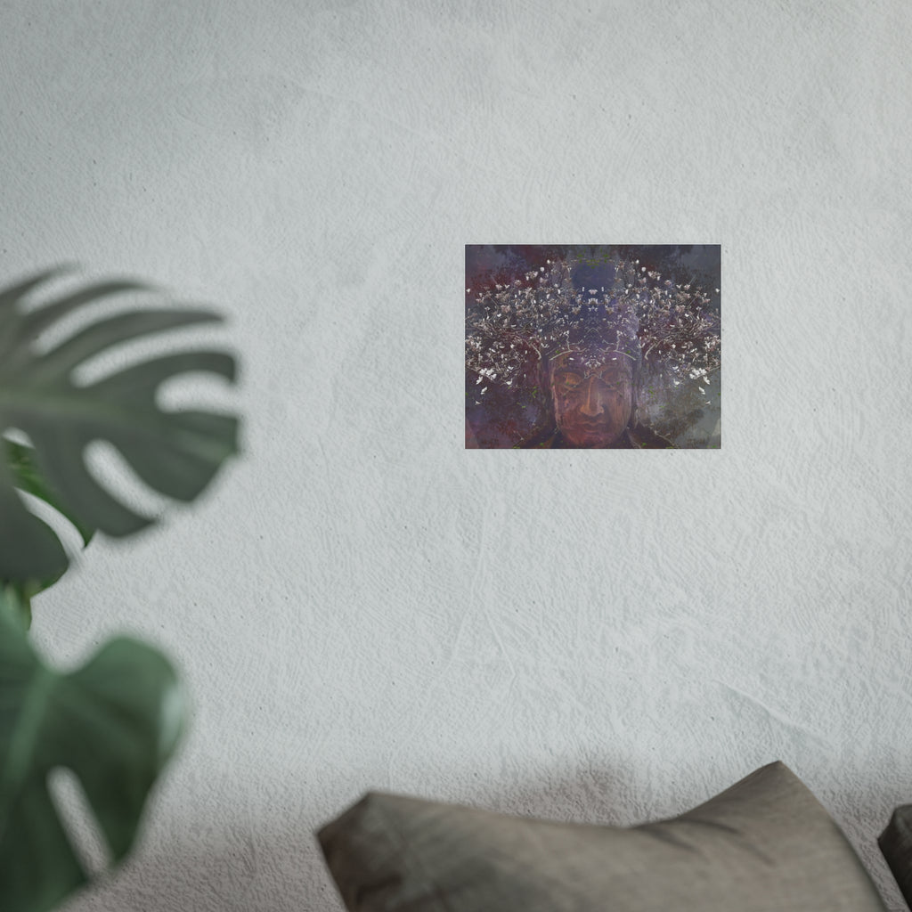 Quan Yin in Magnolia Poster – Cosmic Mandala Satin/Matte Art Print