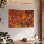 Gilded Lilly Watercolor Texture Art Poster — Vibrant Floral Abstract Wall Print