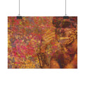 Gilded Lilly Watercolor Texture Art Poster — Vibrant Floral Abstract Wall Print