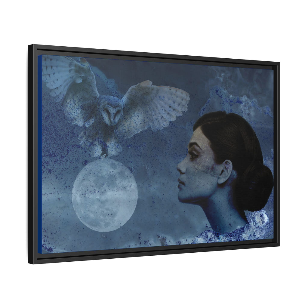 Moon Owl Matte Canvas (Framed)