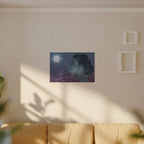 Dreamer Watercolor Poster — Matte Textured Moon & Night Sky Wall Art