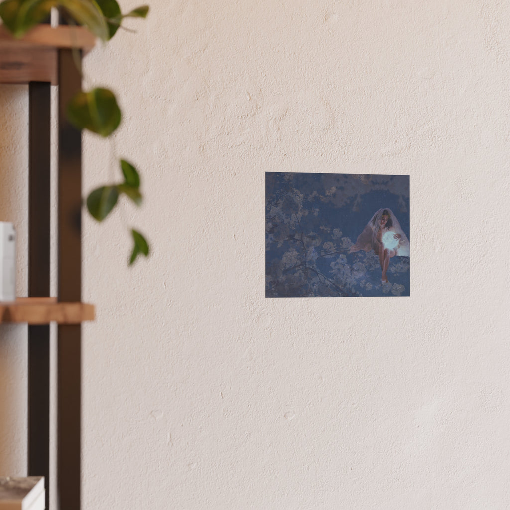 Blue Moon Poster – Cosmic Mandala Satin/Matte Art Print