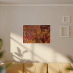 Gilded Lilly Watercolor Texture Art Poster — Vibrant Floral Abstract Wall Print