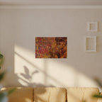 Gilded Lilly Watercolor Texture Art Poster — Vibrant Floral Abstract Wall Print