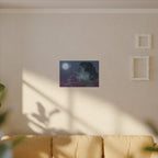 Dreamer Watercolor Poster — Matte Textured Moon & Night Sky Wall Art