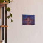 Midnight Sun Mystic Geometry Poster – Cosmic Mandala Satin/Matte Art Print