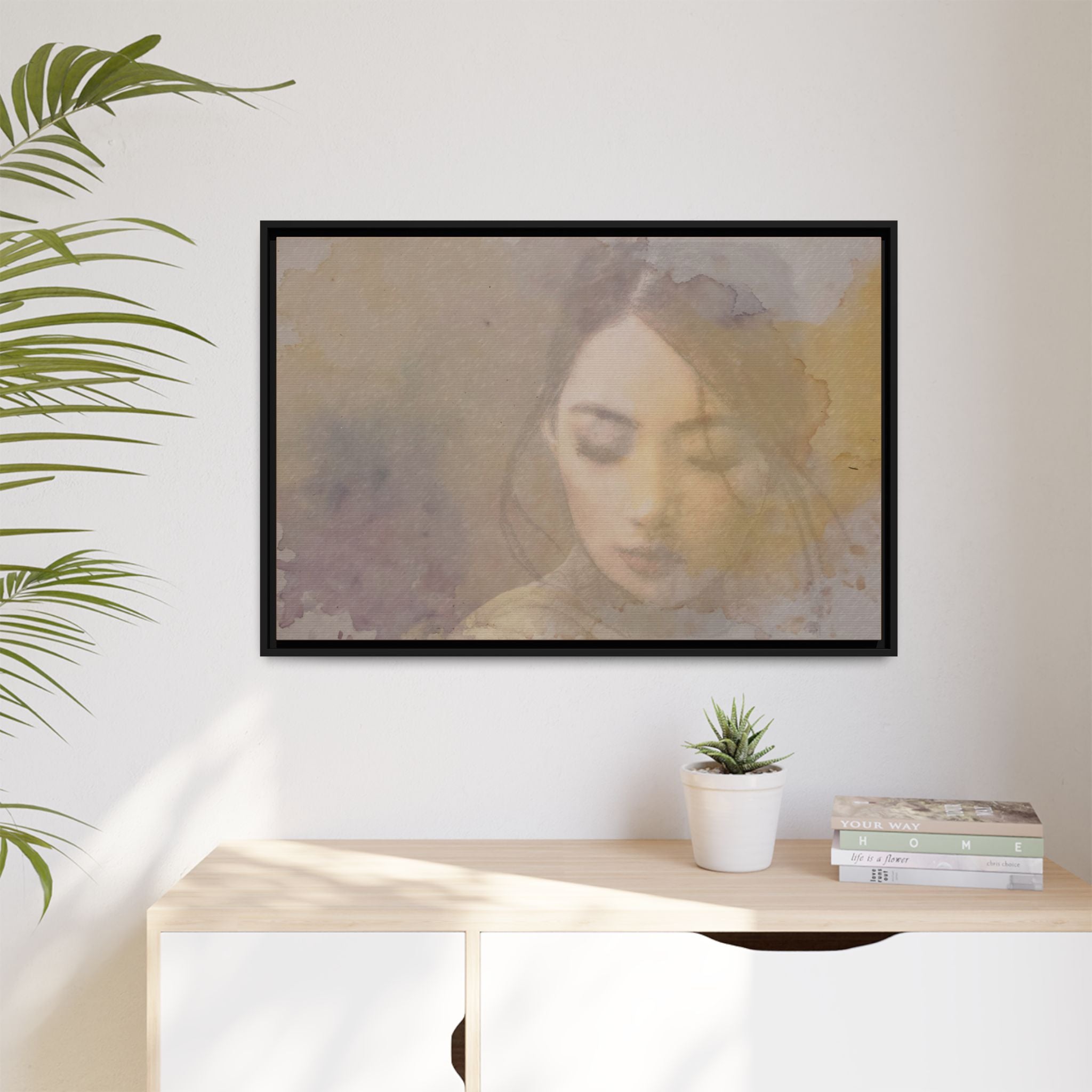 Reading the Leaves Matte Canvas (Framed)