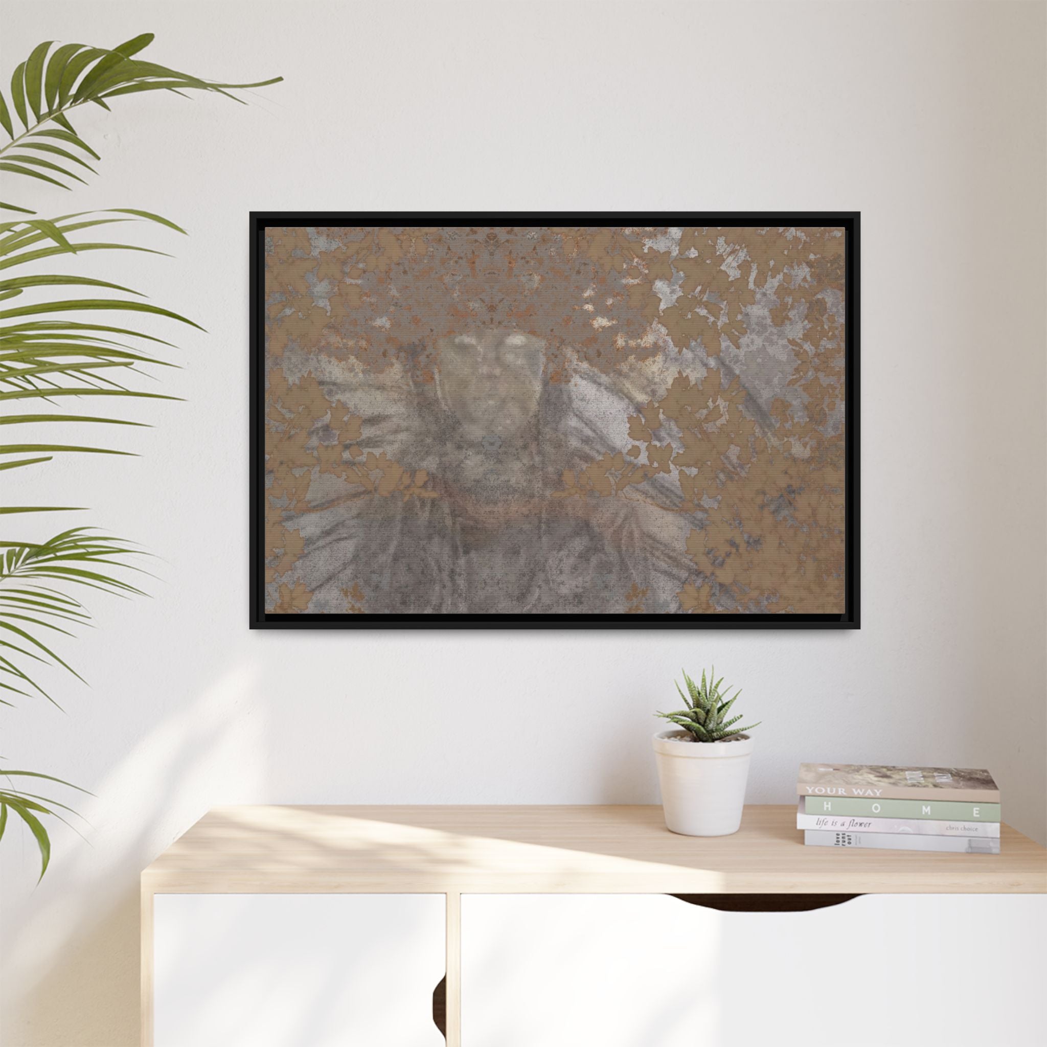 Quan Yin Metallic Canvas (Framed)