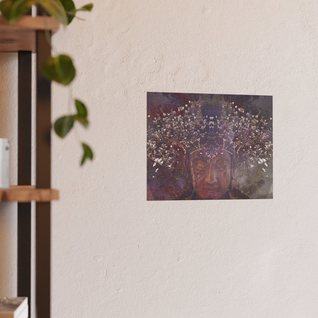 Quan Yin in Magnolia Poster – Cosmic Mandala Satin/Matte Art Print