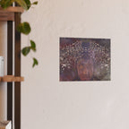 Quan Yin in Magnolia Poster – Cosmic Mandala Satin/Matte Art Print
