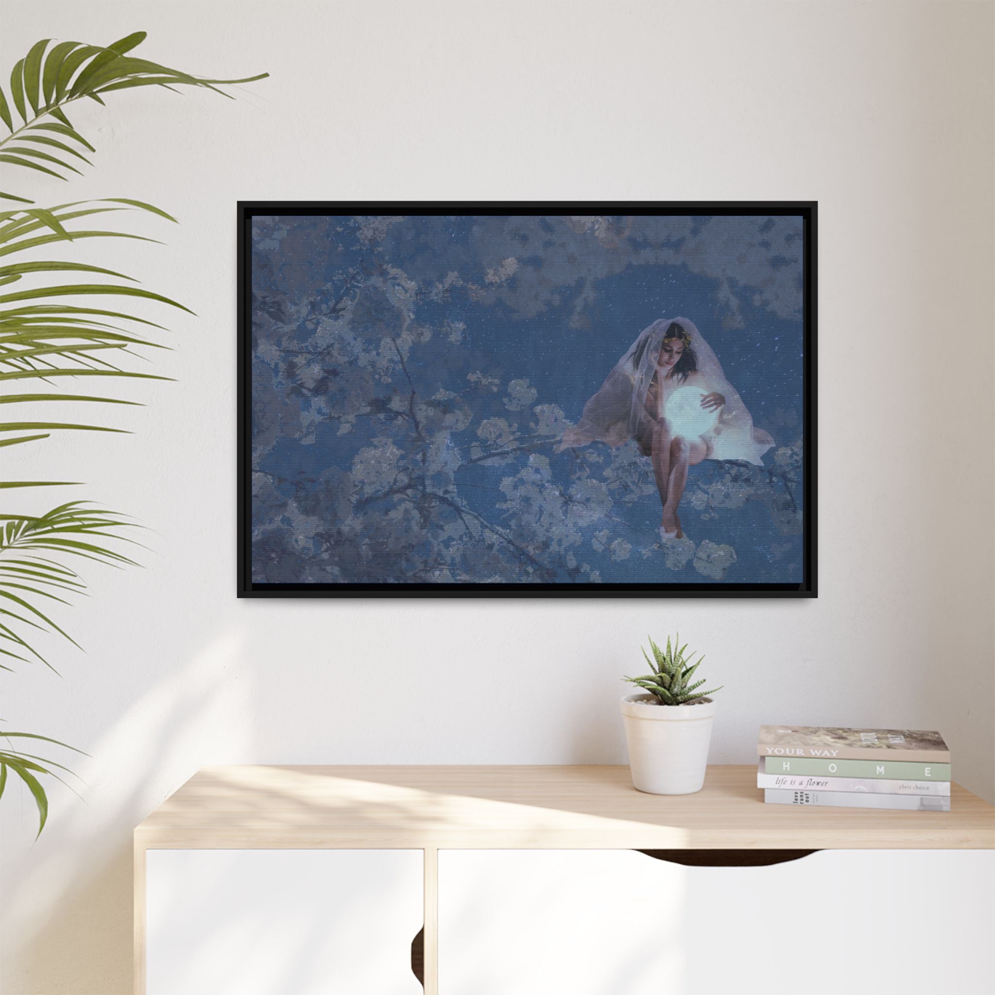 Blue Moon Canvas (Framed)