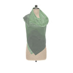 Green Leaf Silk Scarf Wrap or Shawl