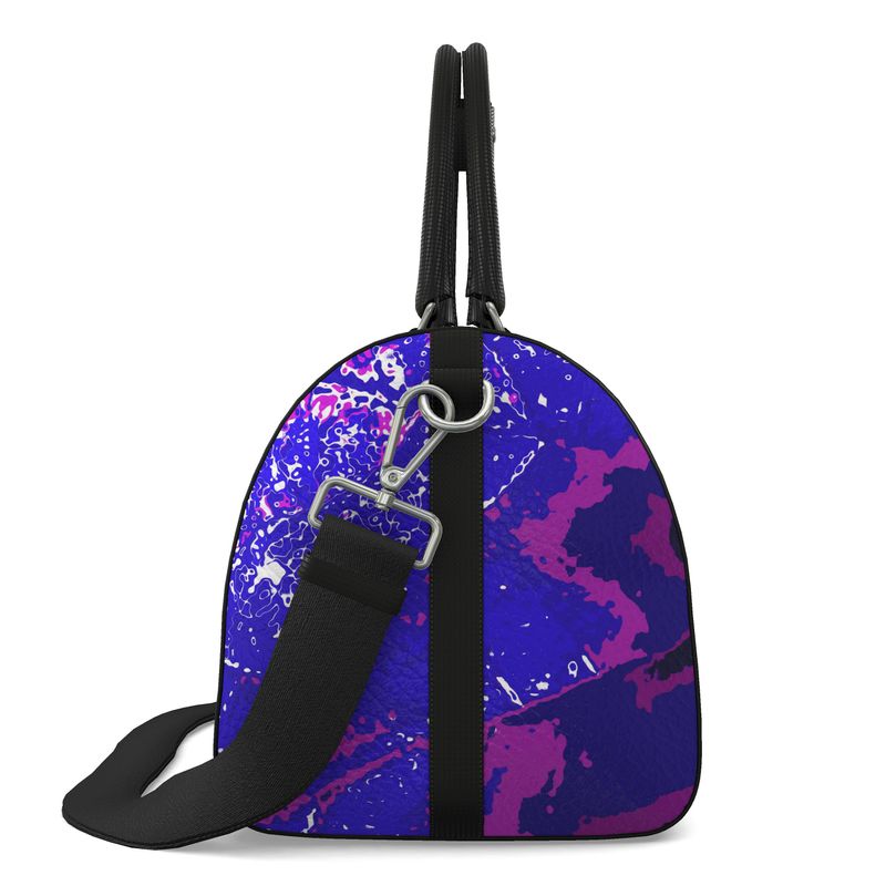 Electric Blue Leaf Duffle bag