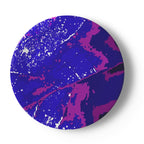 Electric Blue Leaf China Plates