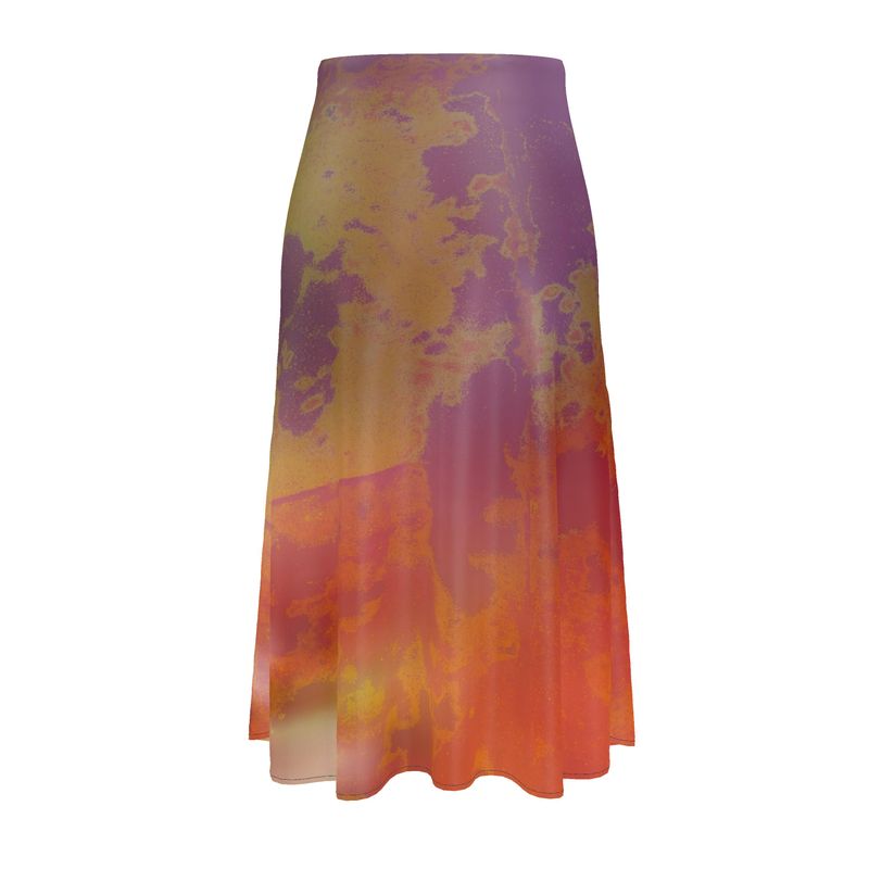 Neon Shade Midi Skirt