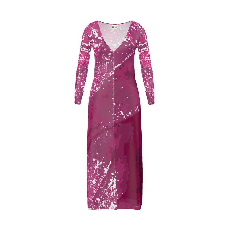 Pink Leaf Ladies Cardigan SHORT/LONG