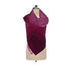 Pink Leaf Scarf Wrap or Shawl