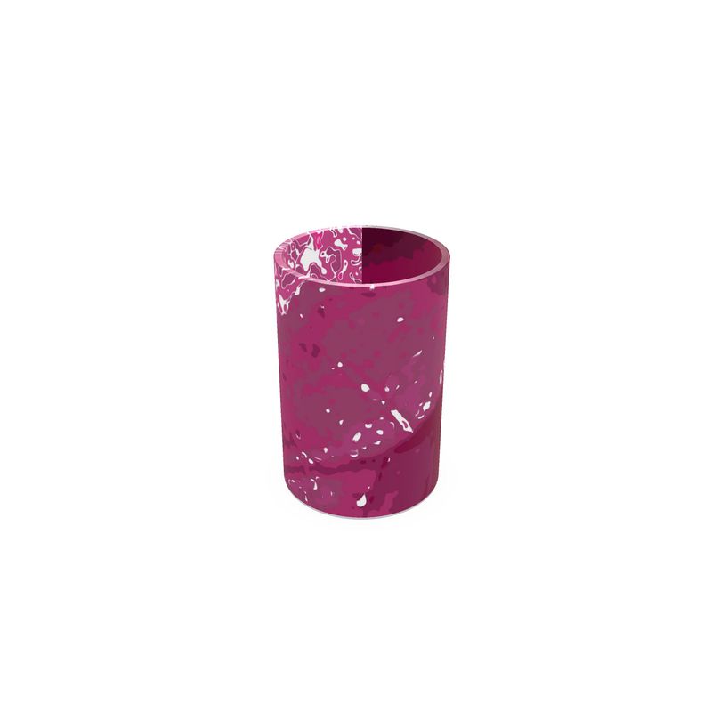Pink Leaf Glass Vase