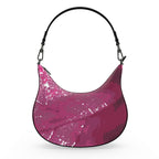 Pink Leaf Curve Hobo Bag