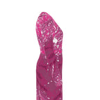 Pink Leaf Wrap Dress