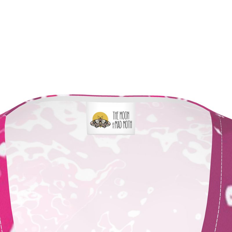Pink Leaf Wrap Dress