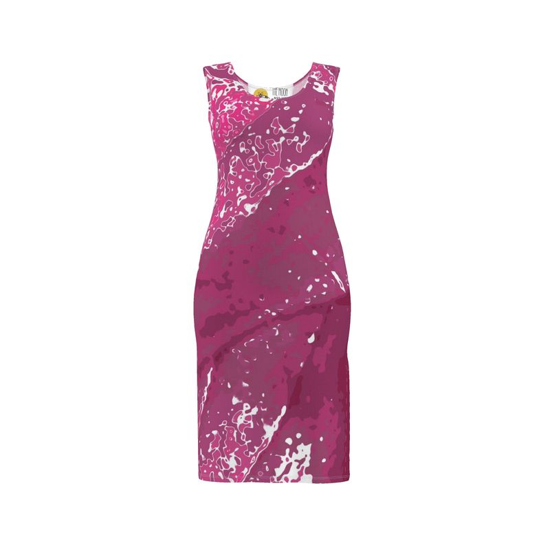 Pink Leaf Bodycon Dress