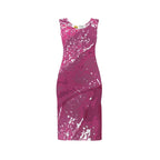 Pink Leaf Bodycon Dress
