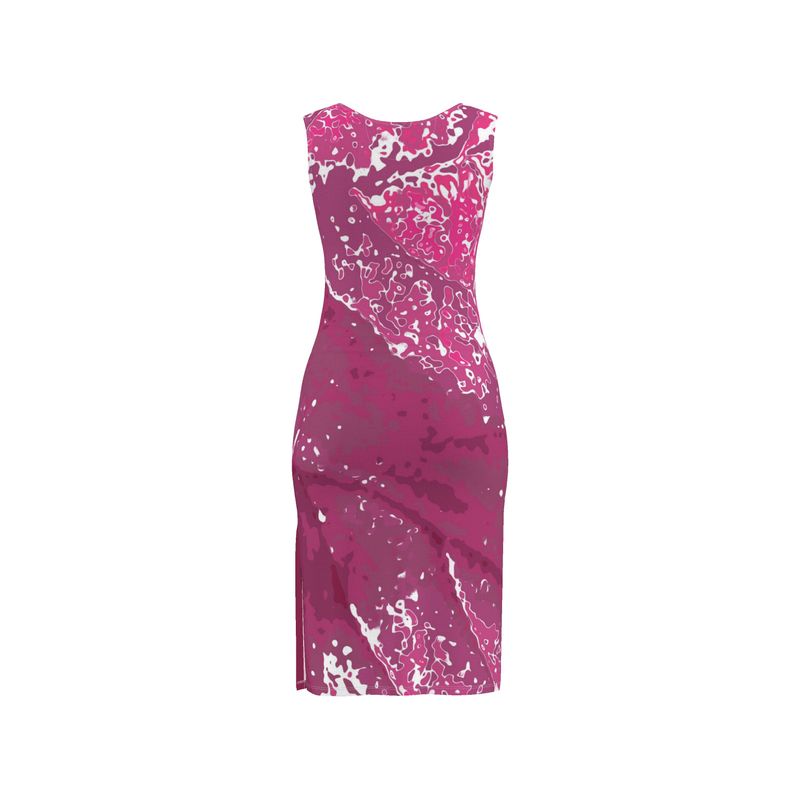 Pink Leaf Bodycon Dress