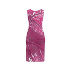 Pink Leaf Bodycon Dress
