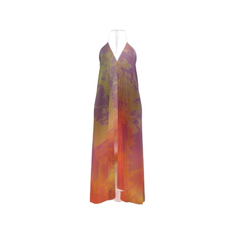 Neon Shade Halterneck backless dress