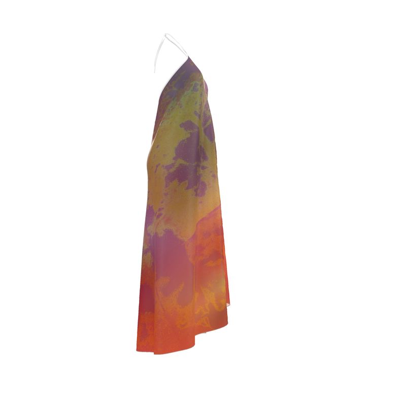 Neon Shade Halterneck backless dress
