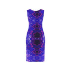 Electric Blue Leaf Bodycon Dress