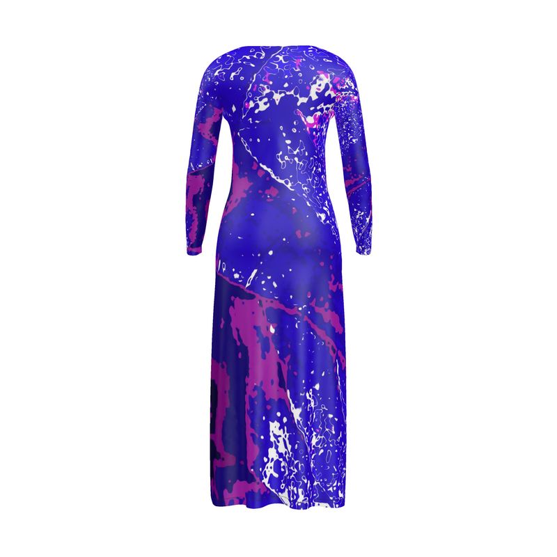 Electric Blue Leaf Ladies Cardigan