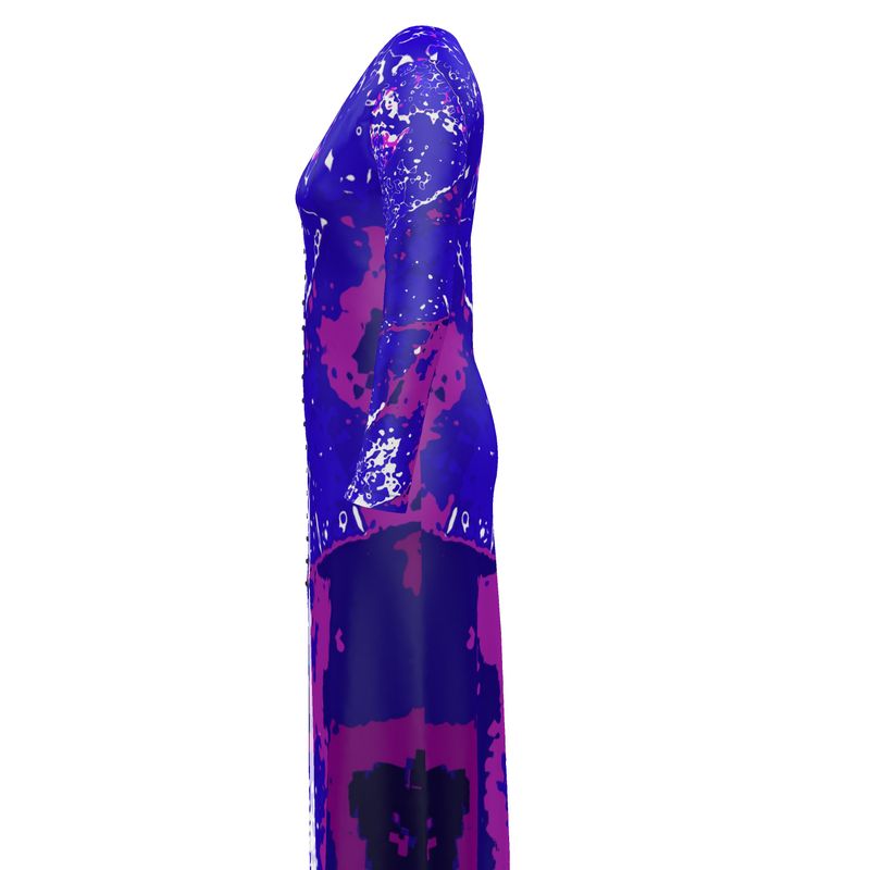 Electric Blue Leaf Ladies Cardigan