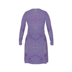 Purple leaf Wrap Dress