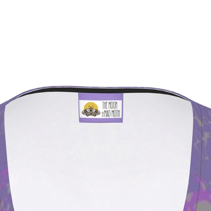 Purple leaf Wrap Dress