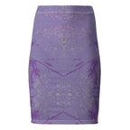 Purple Leaf Pencil Skirt