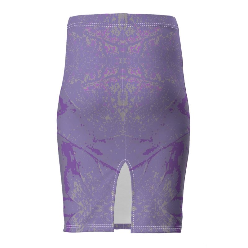 Purple Leaf Pencil Skirt