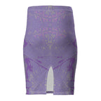 Purple Leaf Pencil Skirt