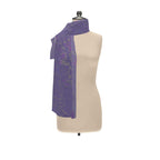 Purple Leaf Scarf Wrap or Shawl