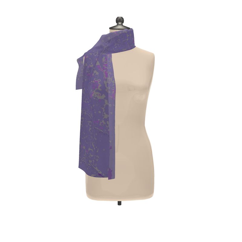 Purple Leaf Scarf Wrap or Shawl