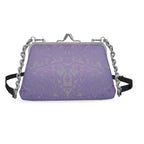 Purple Leaf Flat Frame Bag