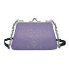 Purple Leaf Flat Frame Bag