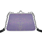 Purple Leaf Flat Frame Bag