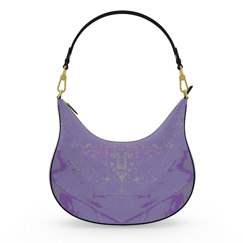 Purple Leaf Curve Hobo Bag