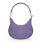 Purple Leaf Curve Hobo Bag