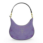 Purple Leaf Curve Hobo Bag